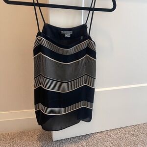 Vince black and cream silk cami